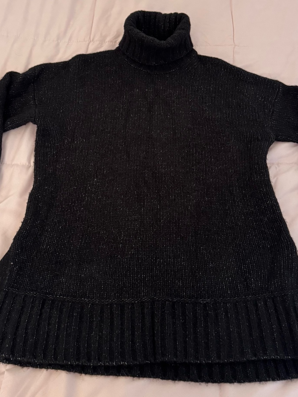 Everlane Cloud Oversized Black alpaca merino wool Turtleneck Sweater, size S - Picture 16 of 16